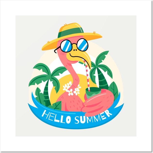 Hello Summer Wall Art by King Tiger